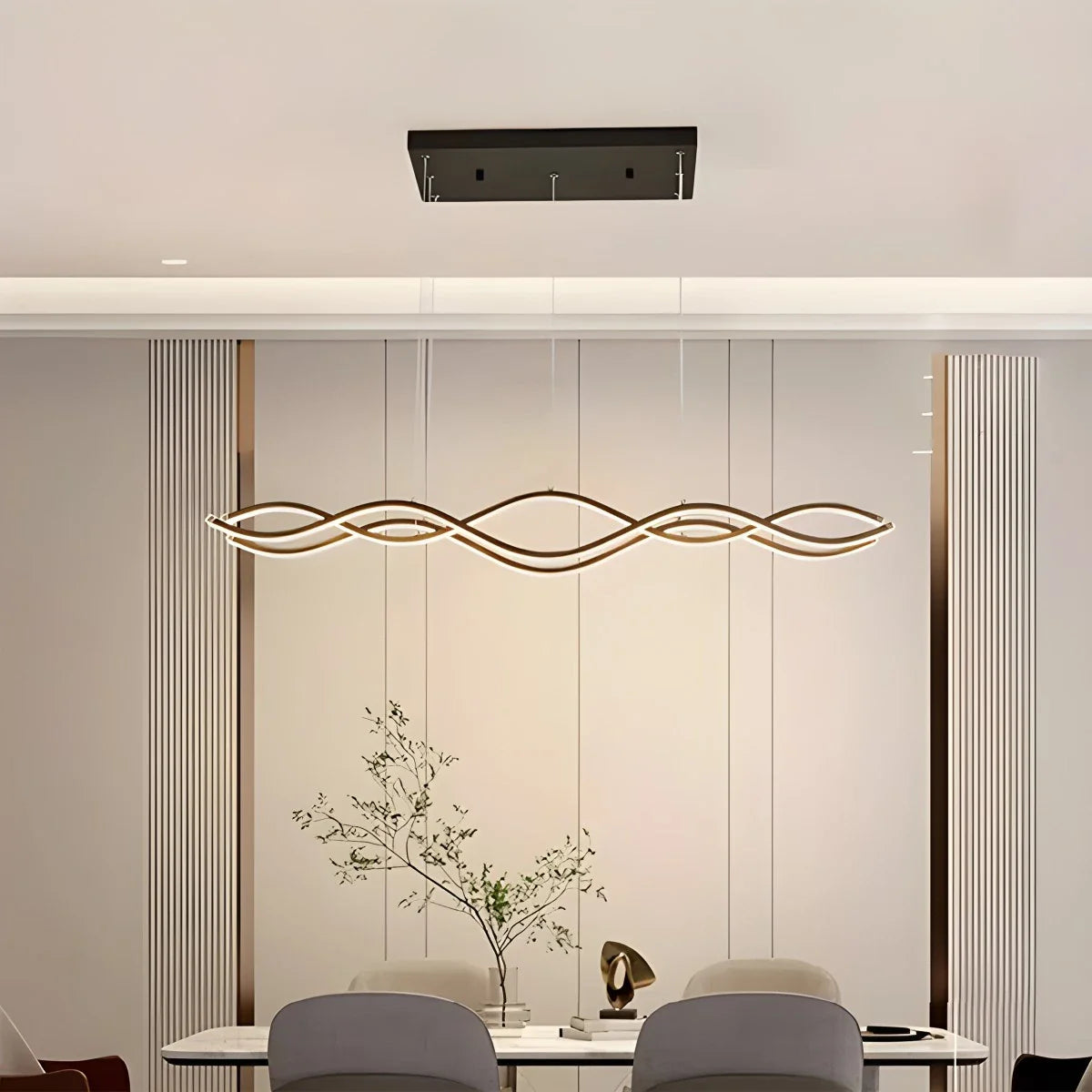 Feyran Nordic Minimalist Wave Long Pendant Light