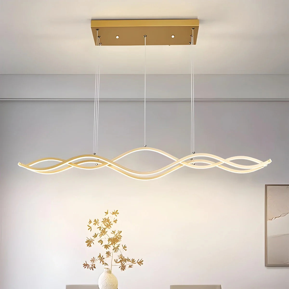 Feyran Nordic Minimalist Wave Long Pendant Light
