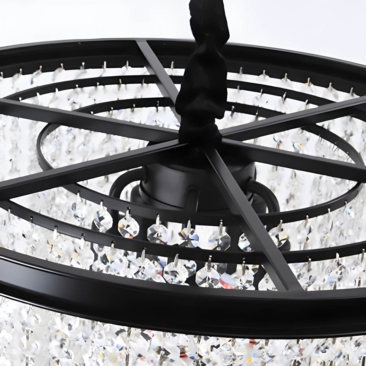 Feyran Octagonal Beaded Crystal Chandelier