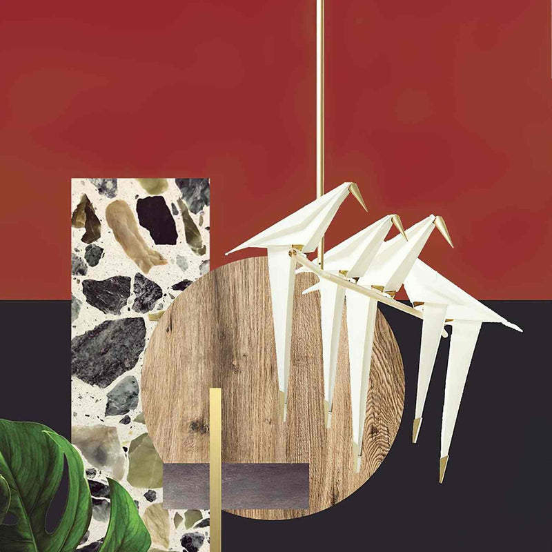 Feyran Paper Crane Bird Chandelier for Dining Room
