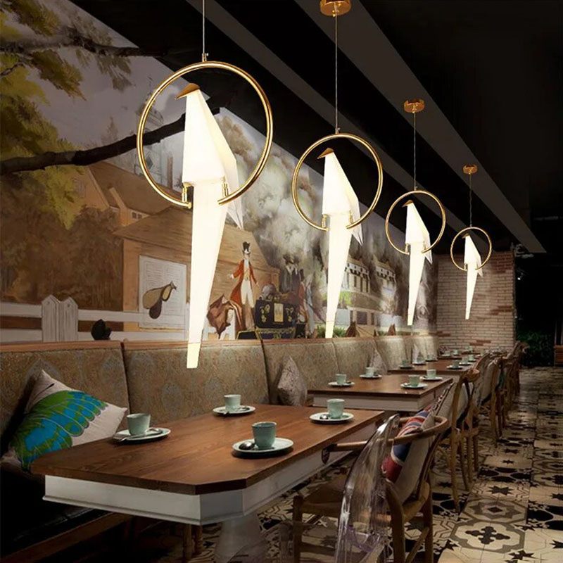 Feyran Paper Crane Bird Chandelier for Dining Room