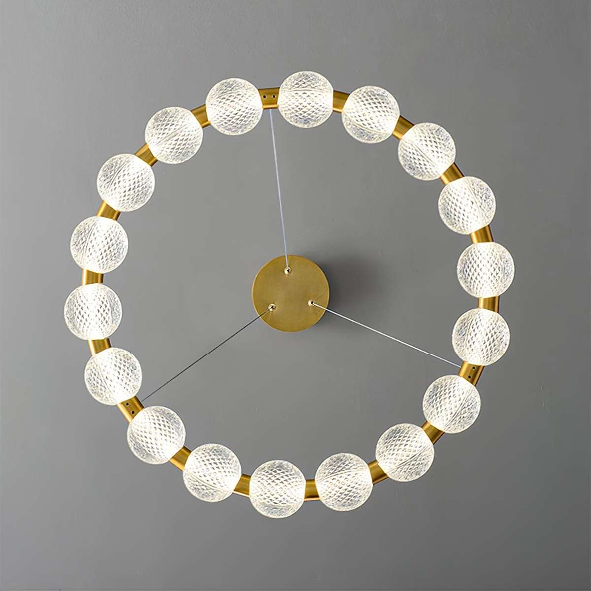 Feyran Modern Ring Pearl Chandelier for Living Room