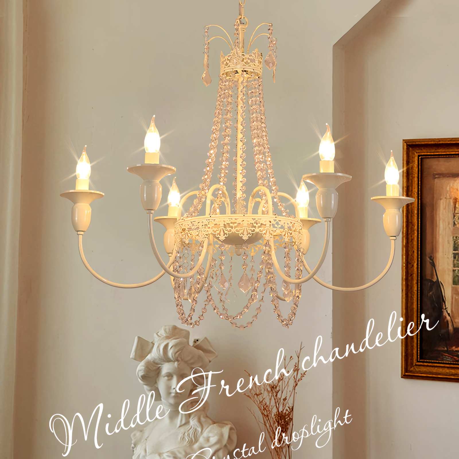 Feyran French Candle Crystal Chandelier
