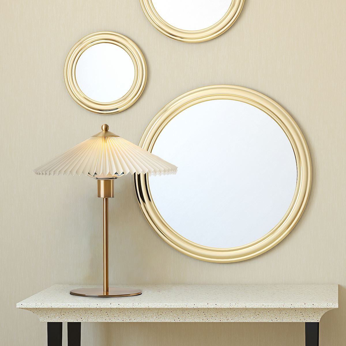 Feyran Perla Pleated Table Lamp for Bedroom