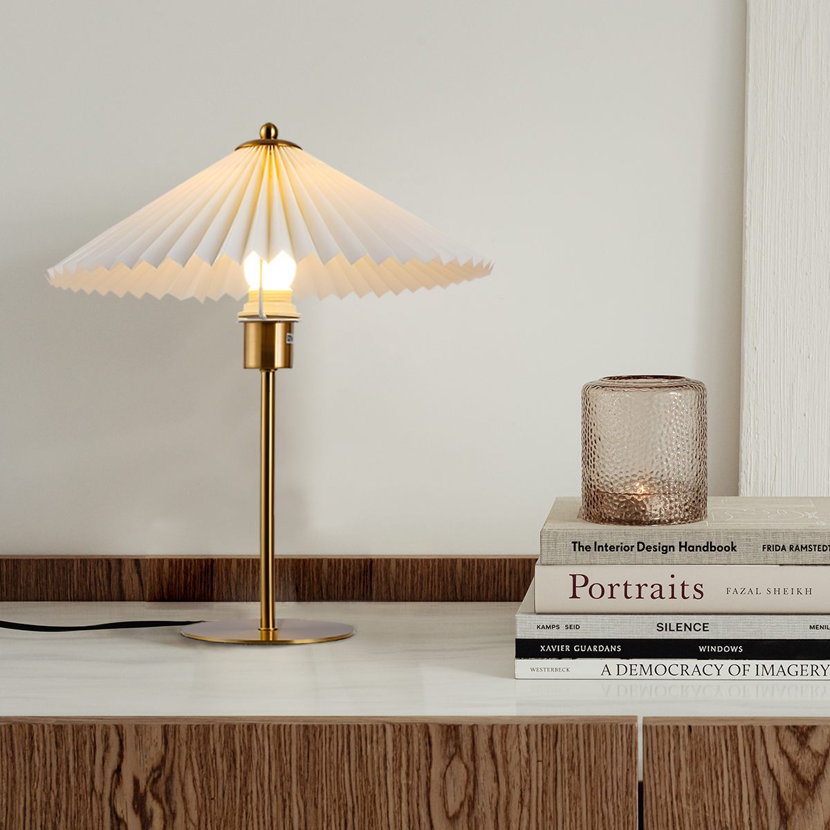 Feyran Perla Pleated Table Lamp for Bedroom