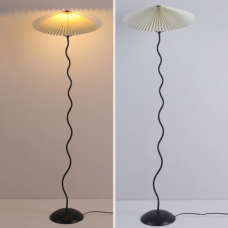 Feyran Pleated Squiggle Floor & Table Lamp