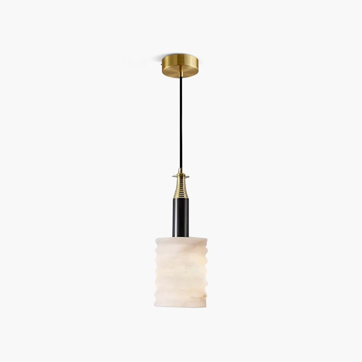 Feyran Cylindrical Spanish Alabaster Bedside Pendant Light