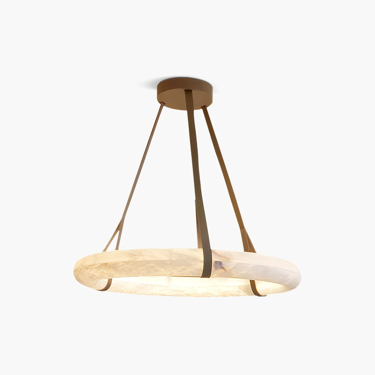 Feyran Simple Ring Spanish Alabaster Pendant Light for Living Room
