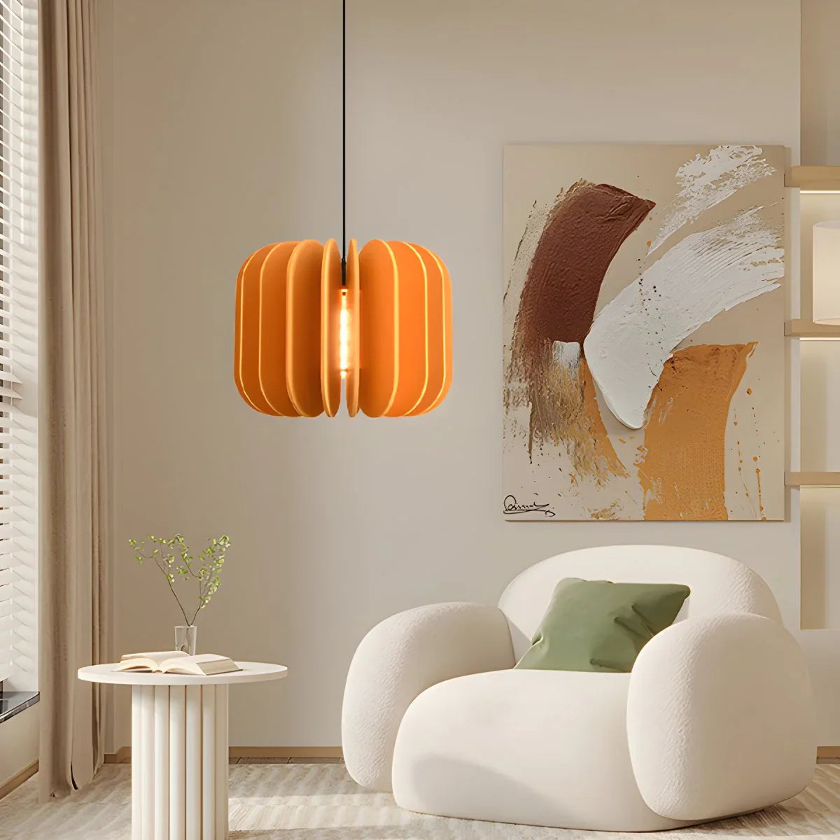 Feyran Pumpkin Slice Acoustic Pendant Light