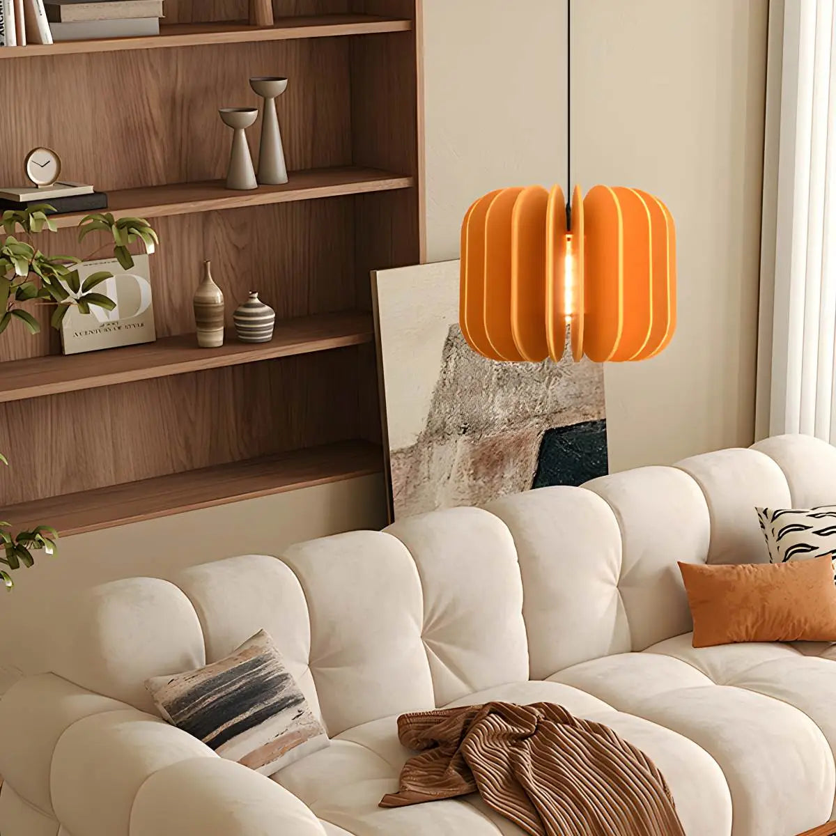 Feyran Pumpkin Slice Acoustic Pendant Light