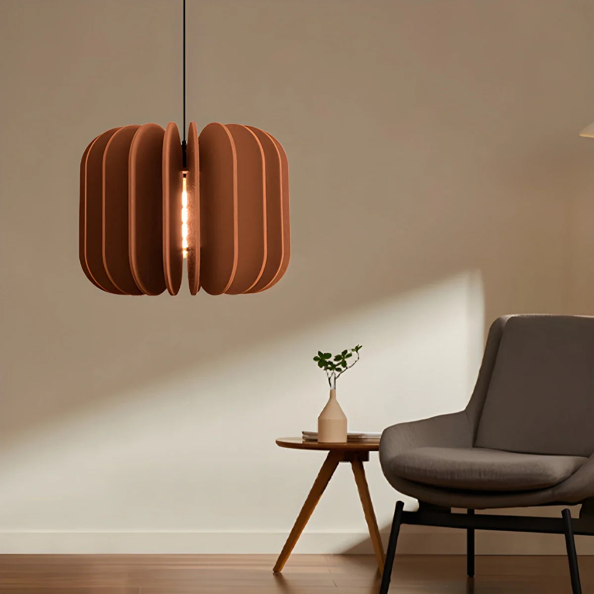 Feyran Pumpkin Slice Acoustic Pendant Light