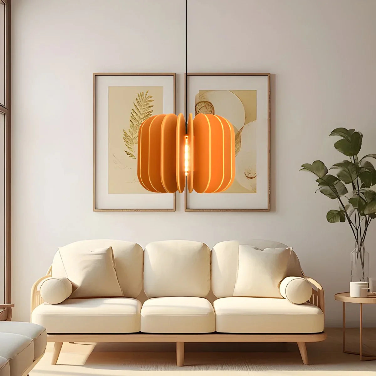 Feyran Pumpkin Slice Acoustic Pendant Light
