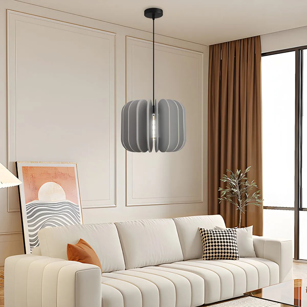 Feyran Pumpkin Slice Acoustic Pendant Light