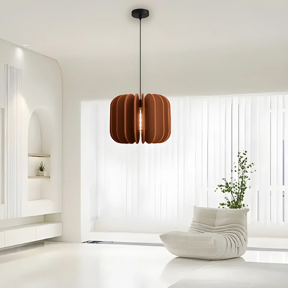 Feyran Pumpkin Slice Acoustic Pendant Light