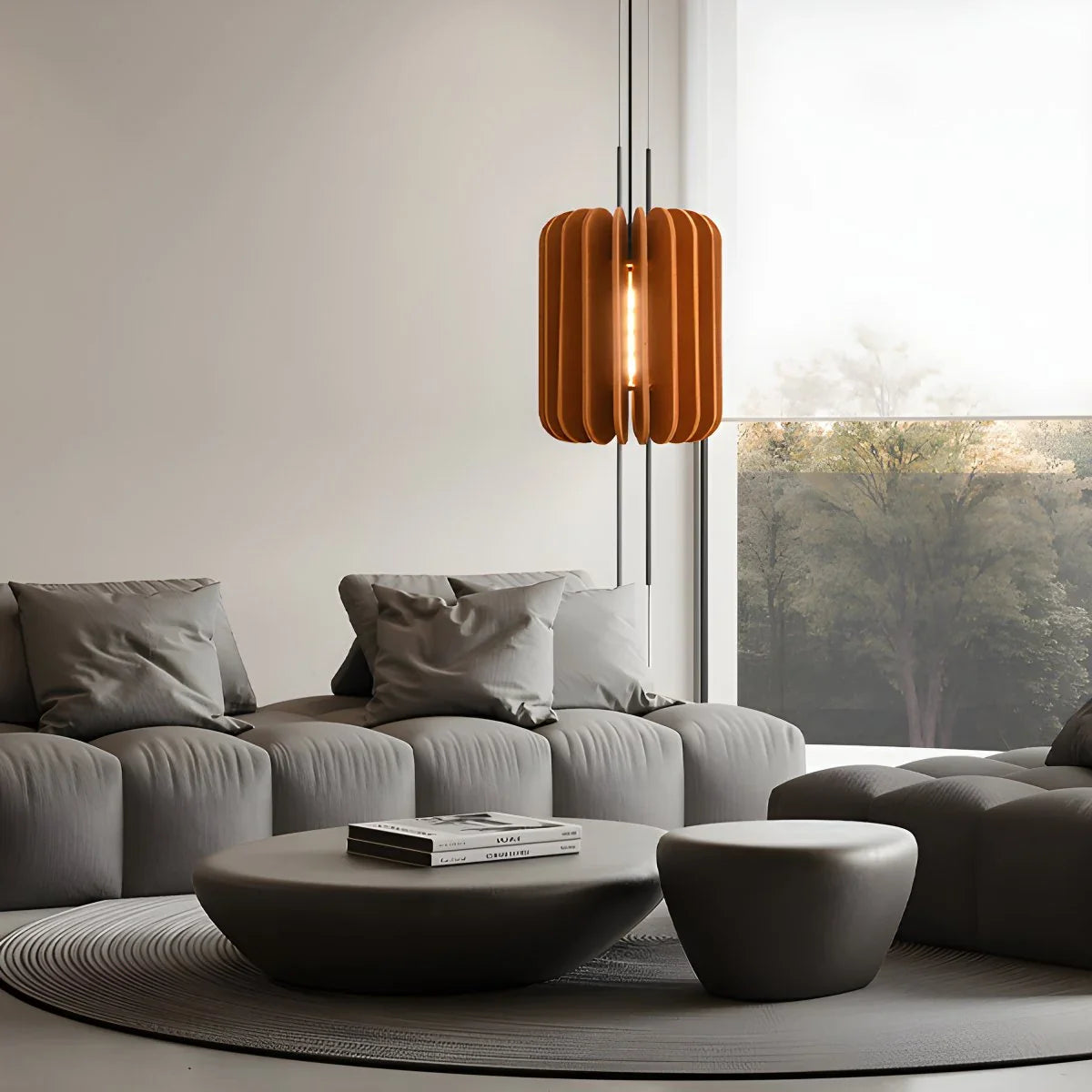Feyran Pumpkin Slice Acoustic Pendant Light