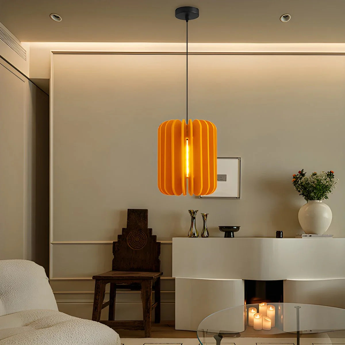 Feyran Pumpkin Slice Acoustic Pendant Light