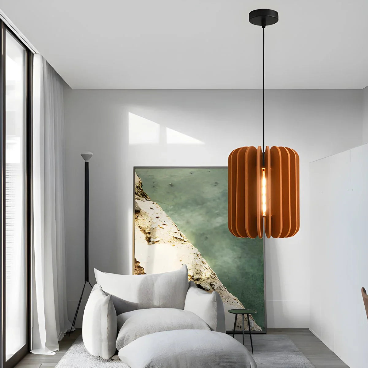 Feyran Pumpkin Slice Acoustic Pendant Light