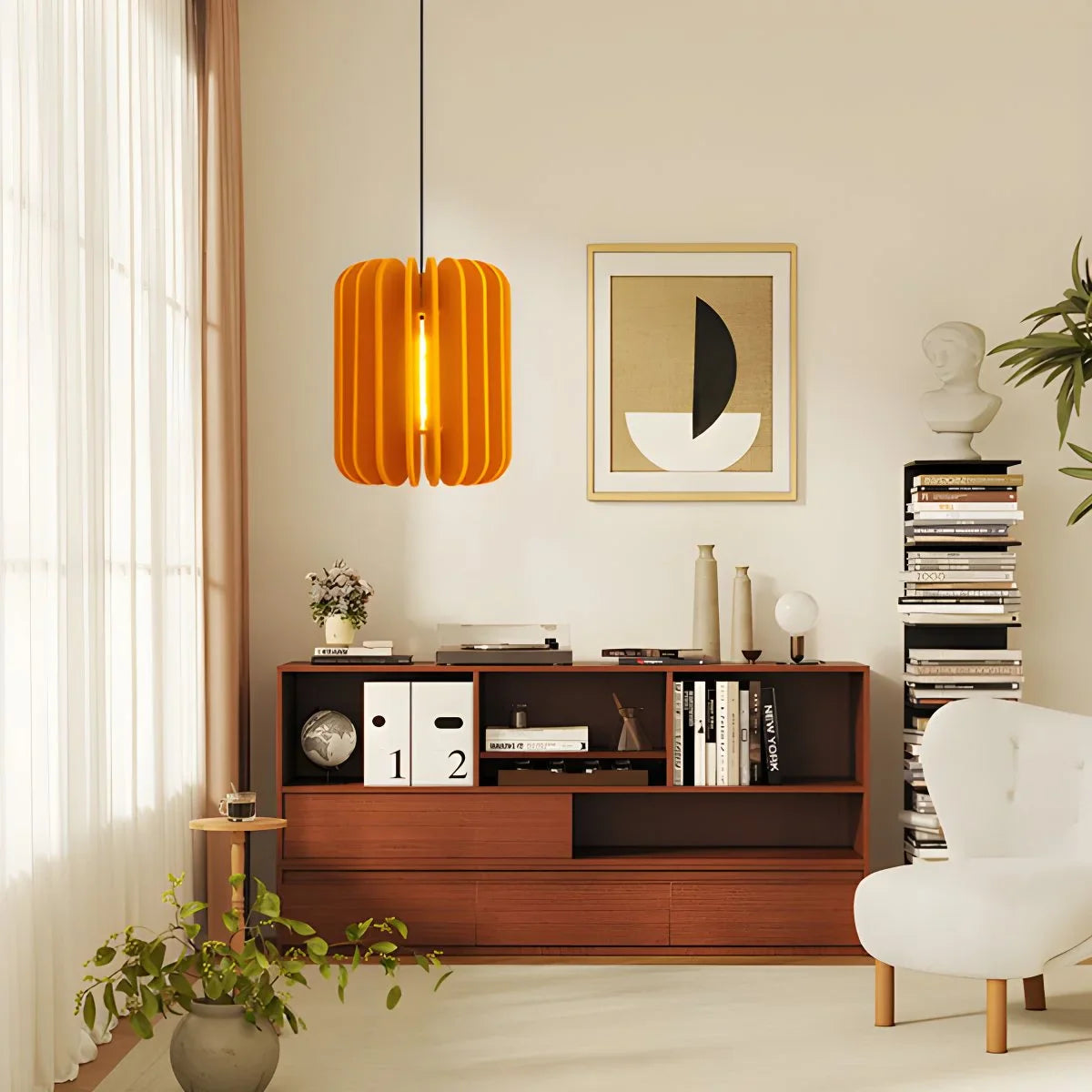 Feyran Pumpkin Slice Acoustic Pendant Light