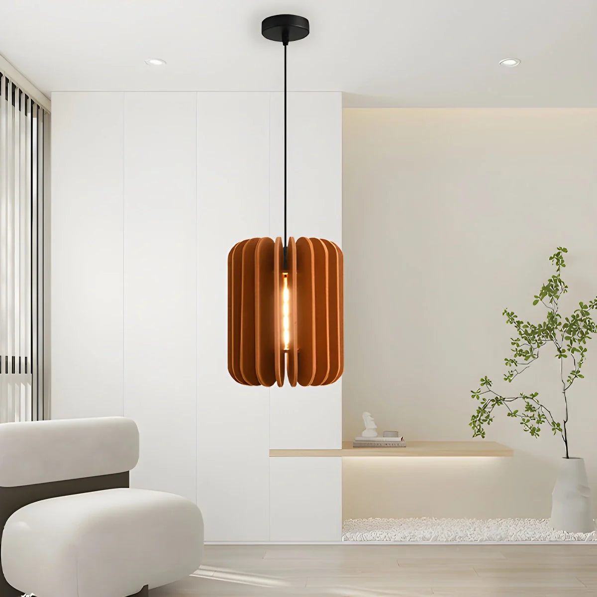 Feyran Pumpkin Slice Acoustic Pendant Light