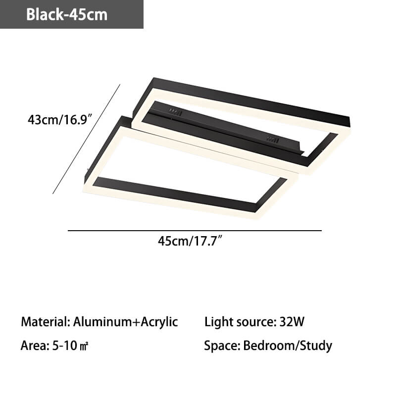 Feyran Modern Square Ceiling Lamp for Bedroom