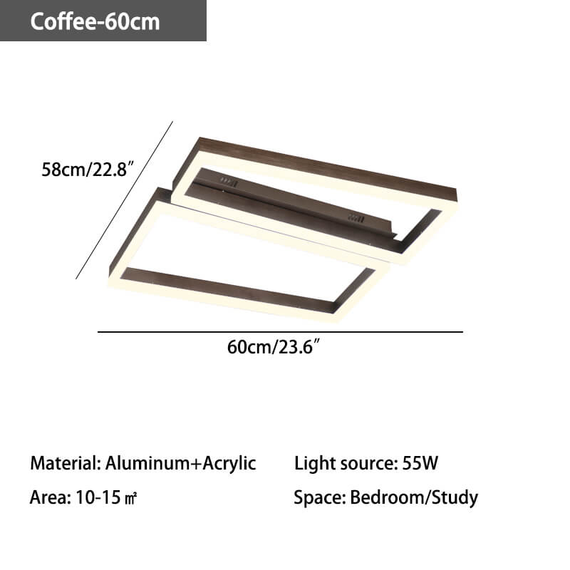 Feyran Modern Square Ceiling Lamp for Bedroom