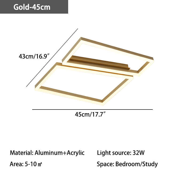Feyran Modern Square Ceiling Lamp for Bedroom