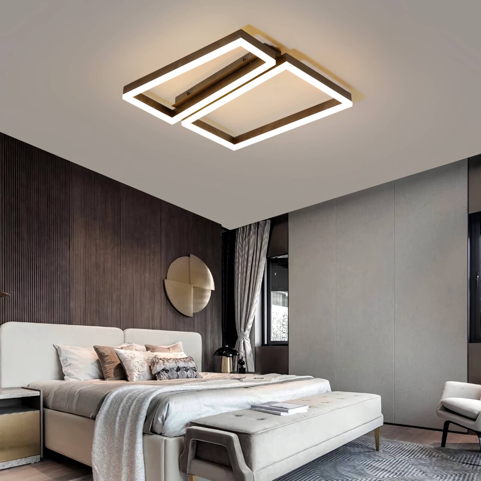 Feyran Modern Square Ceiling Lamp for Bedroom