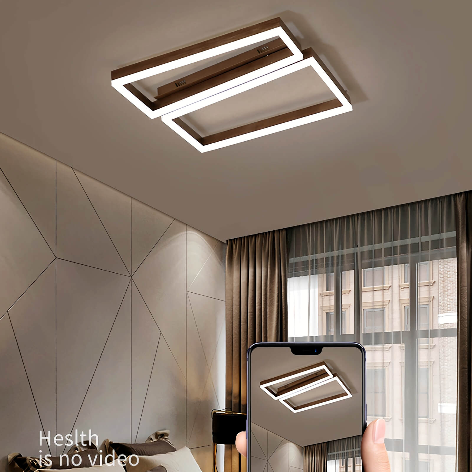 Feyran Modern Square Ceiling Lamp for Bedroom