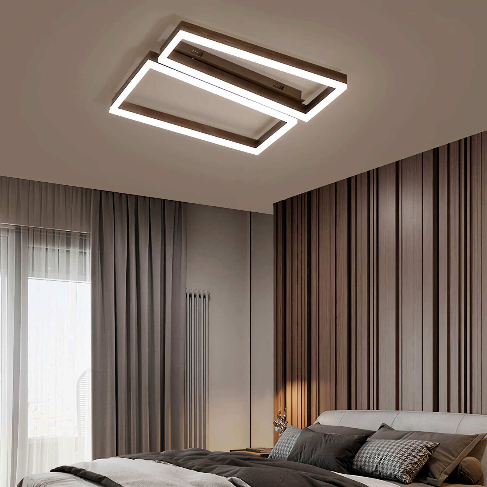 Feyran Modern Square Ceiling Lamp for Bedroom