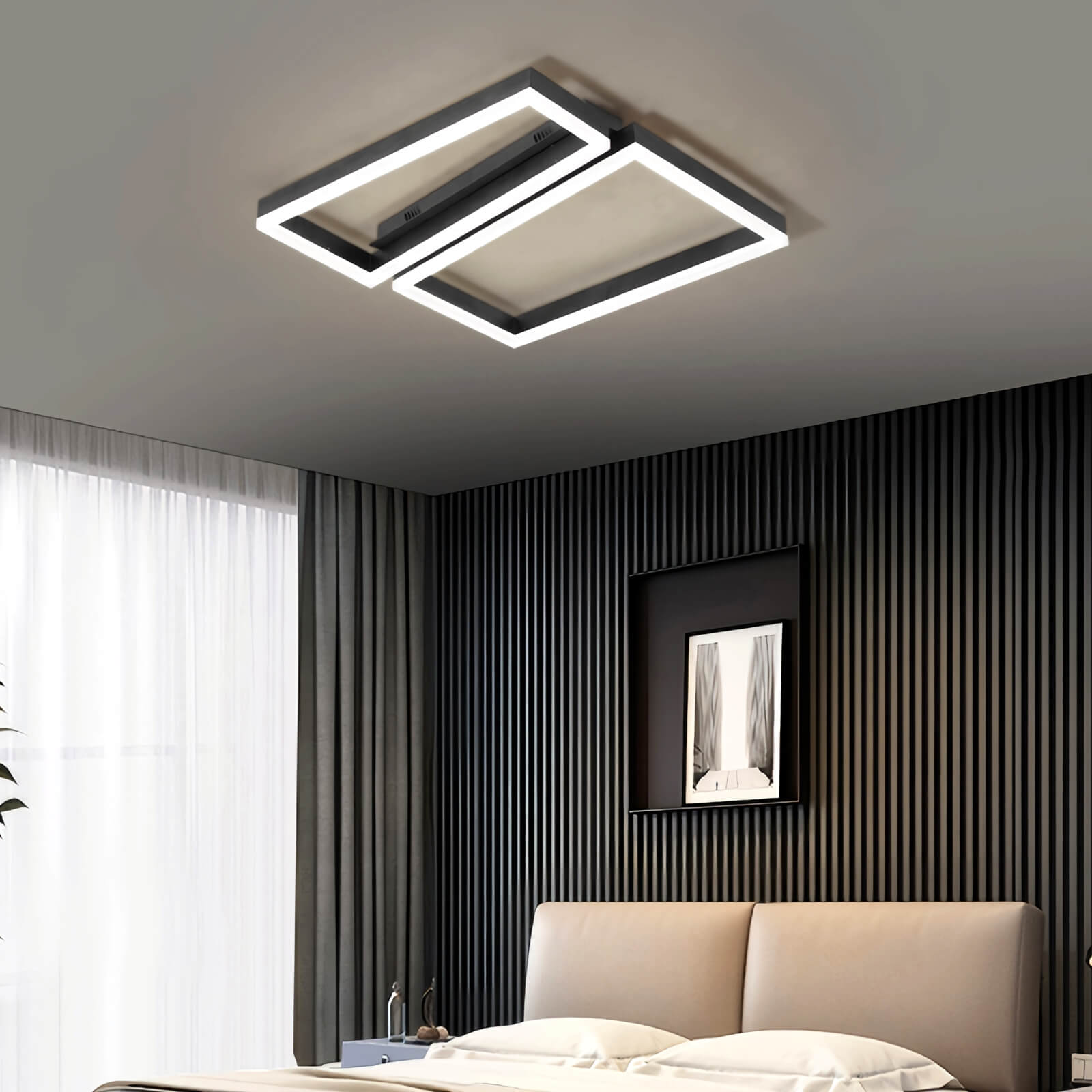 Feyran Modern Square Ceiling Lamp for Bedroom