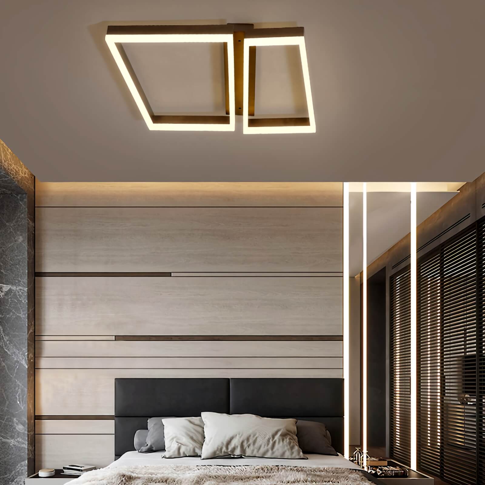 Feyran Modern Square Ceiling Lamp for Bedroom