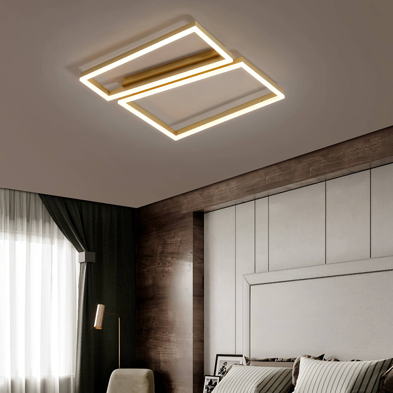 Feyran Modern Square Ceiling Lamp for Bedroom