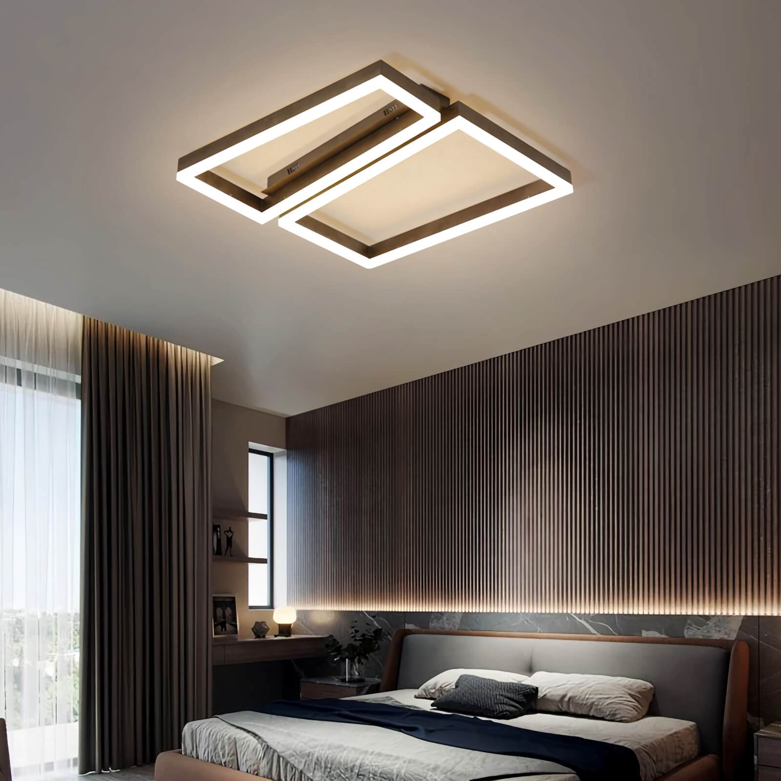 Feyran Modern Square Ceiling Lamp for Bedroom