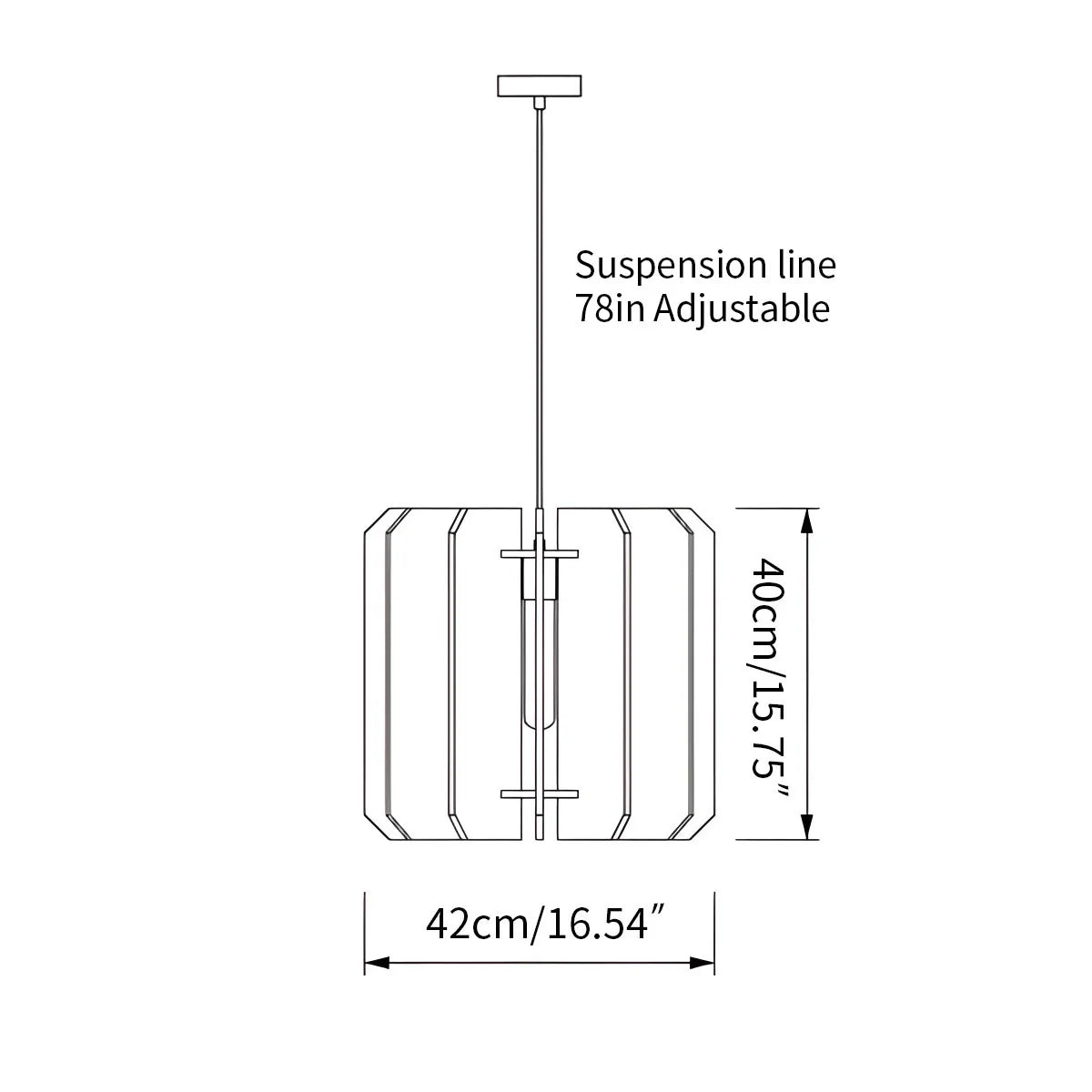 Feyran Rectangular Piece Acoustic Pendant Light