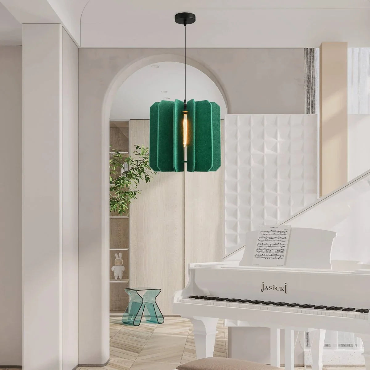 Feyran Rectangular Piece Acoustic Pendant Light