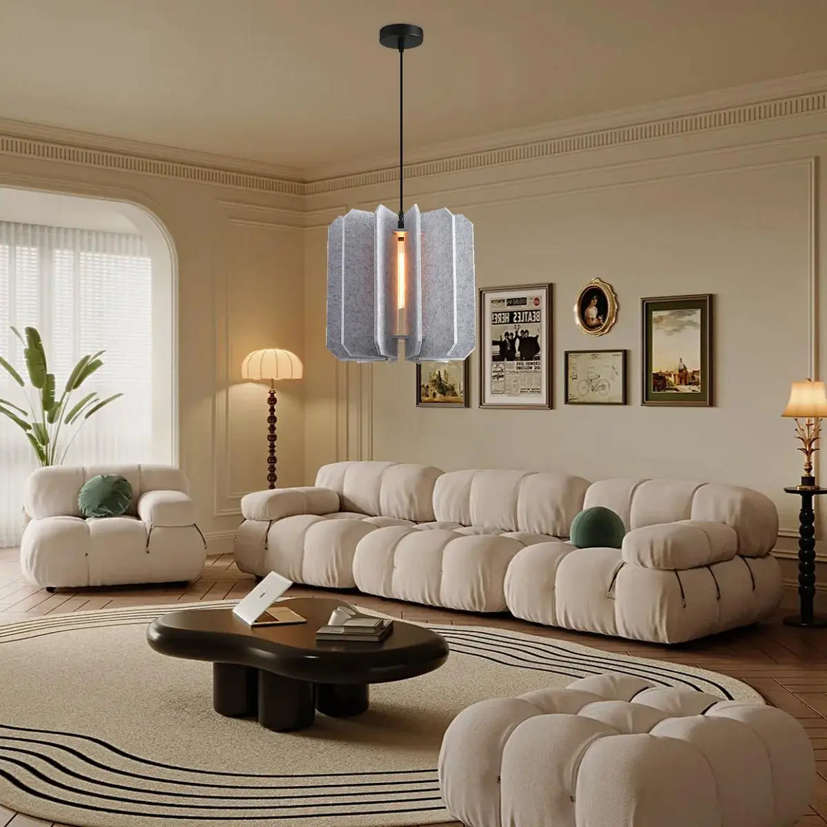 Feyran Rectangular Piece Acoustic Pendant Light