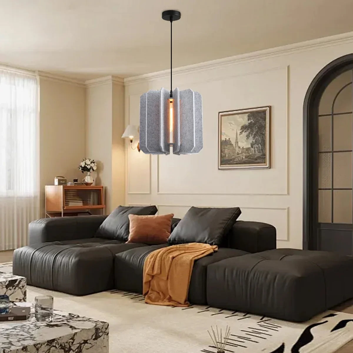 Feyran Rectangular Piece Acoustic Pendant Light