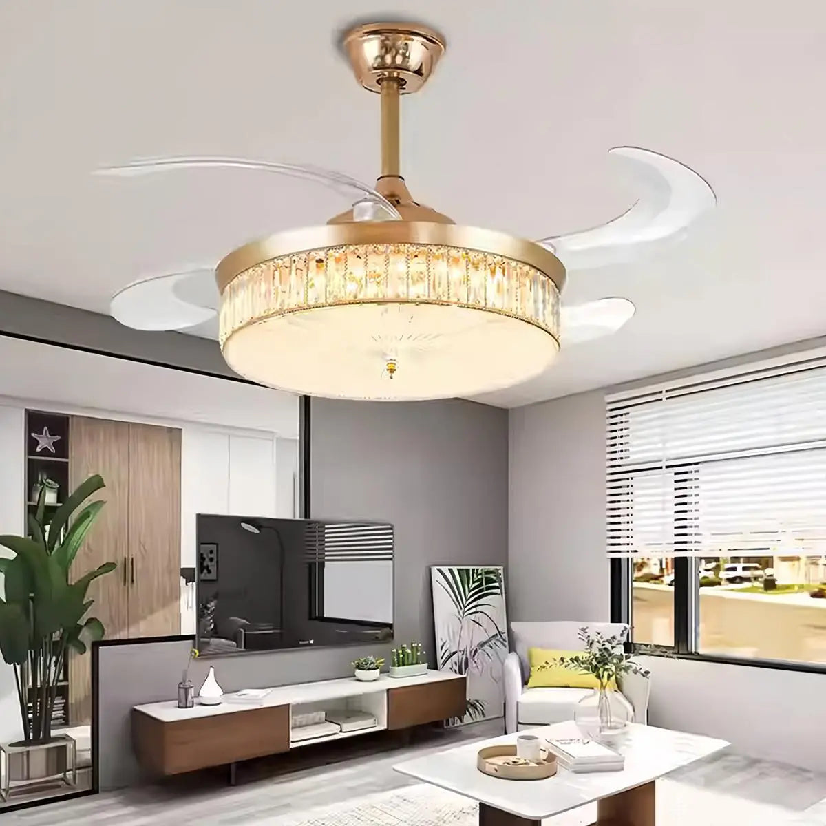 Feyran Remote Hugger Ceiling Fan Light