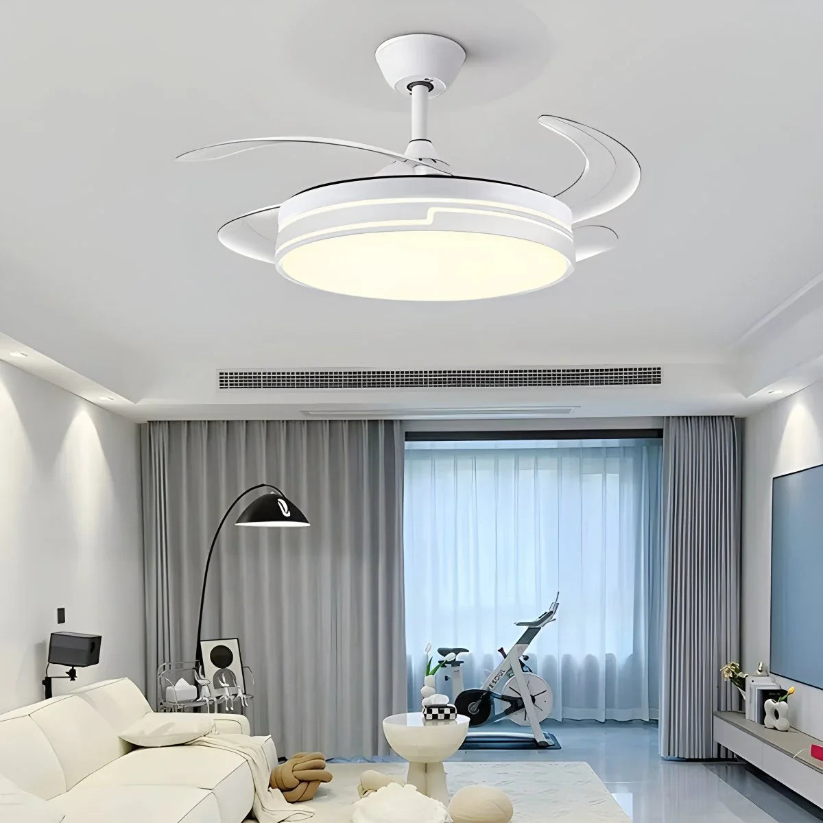 Feyran Remote Minimalist Hugger Ceiling Fan