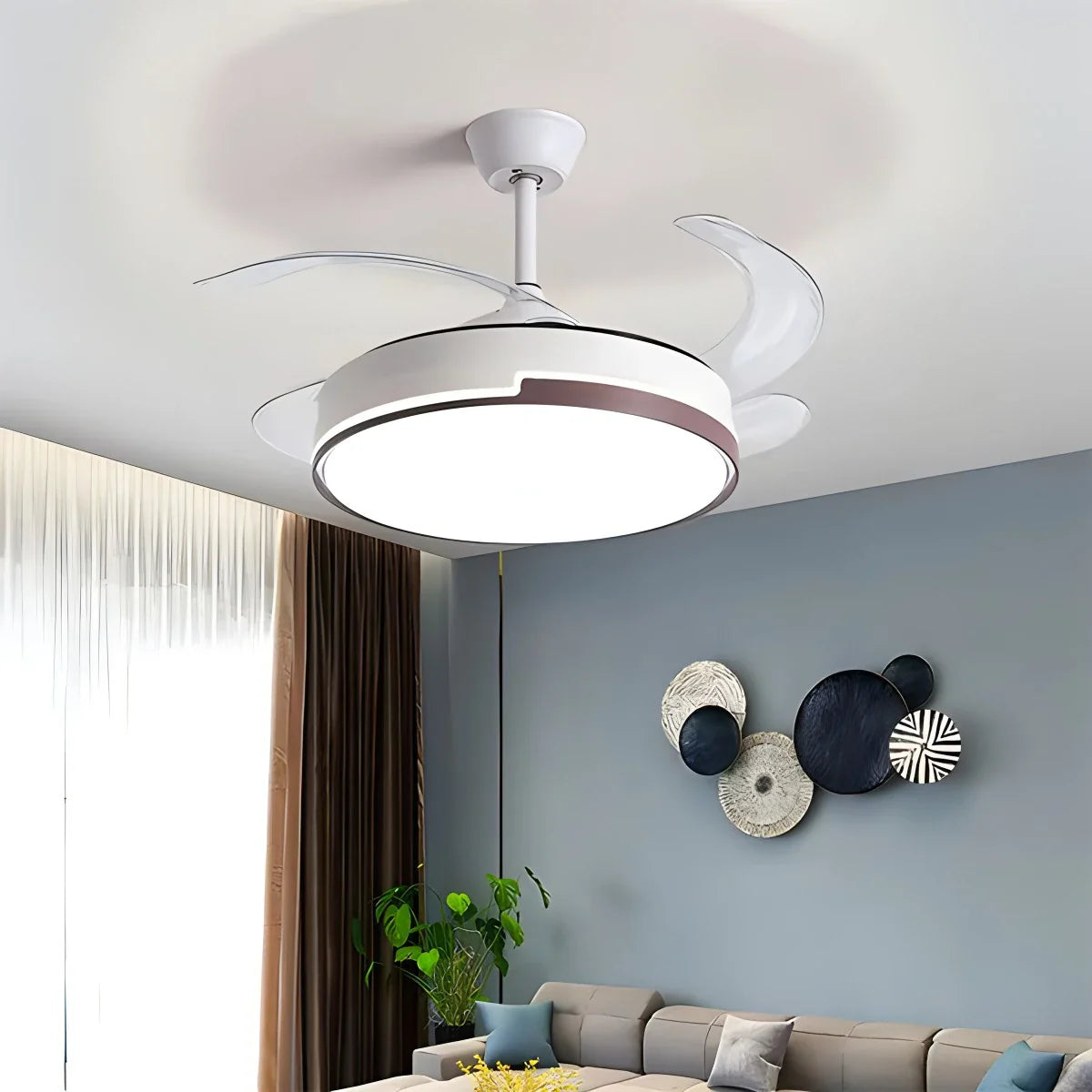 Feyran Remote Minimalist Hugger Ceiling Fan