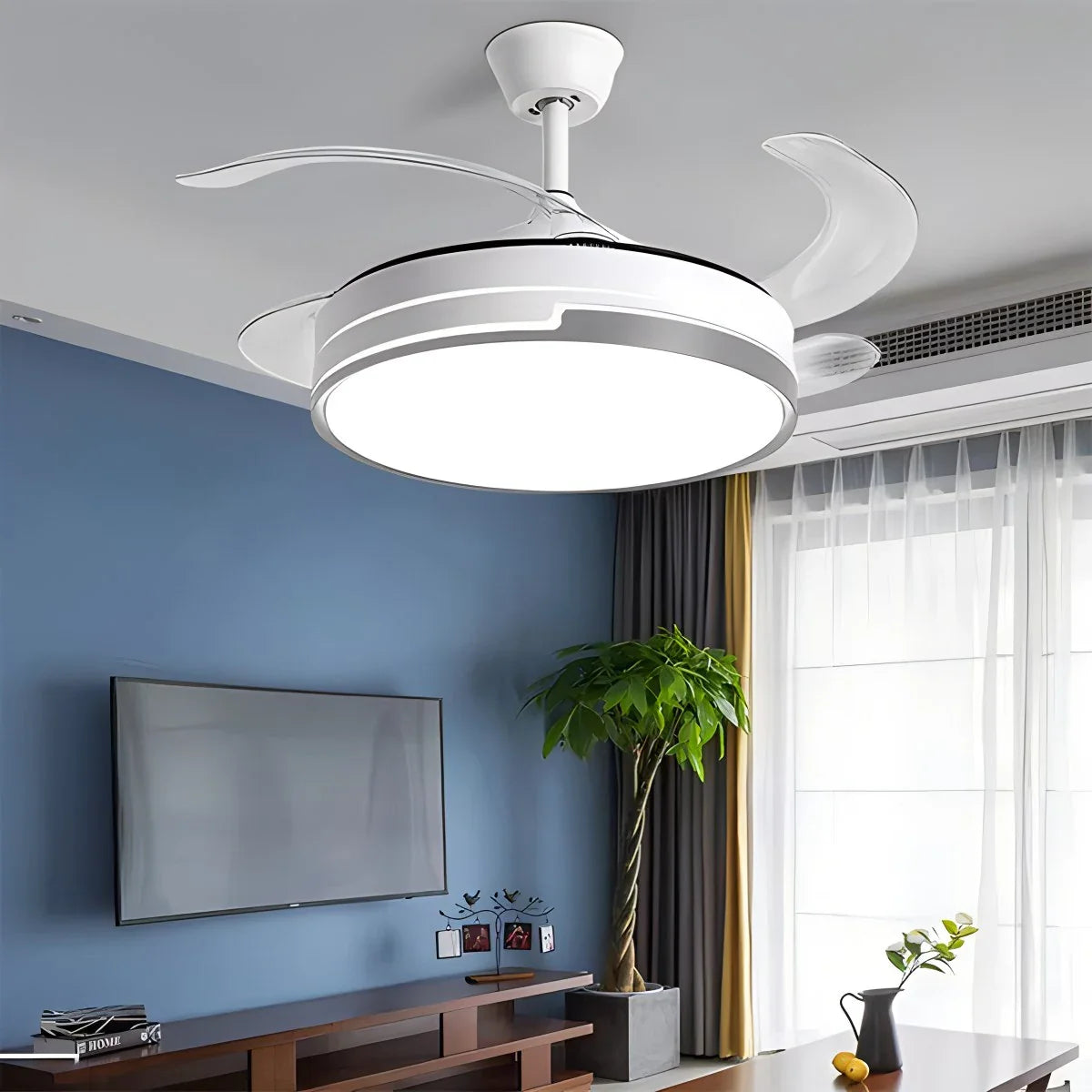 Feyran Remote Minimalist Hugger Ceiling Fan