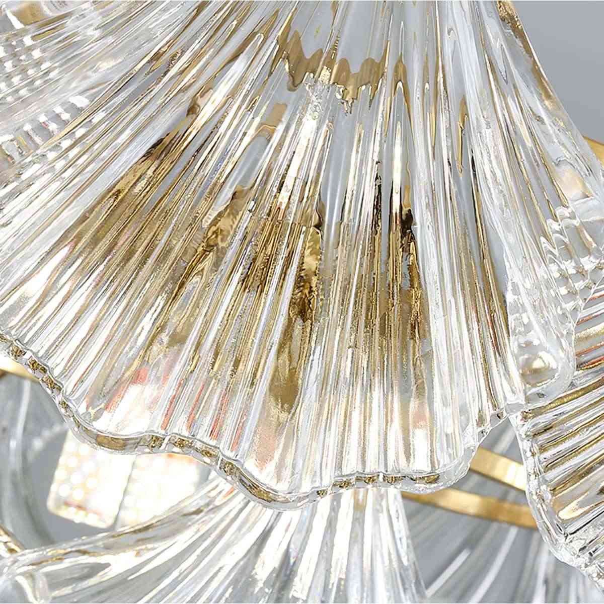 Feyran Vintage Rowan Glass Shell Chandelier