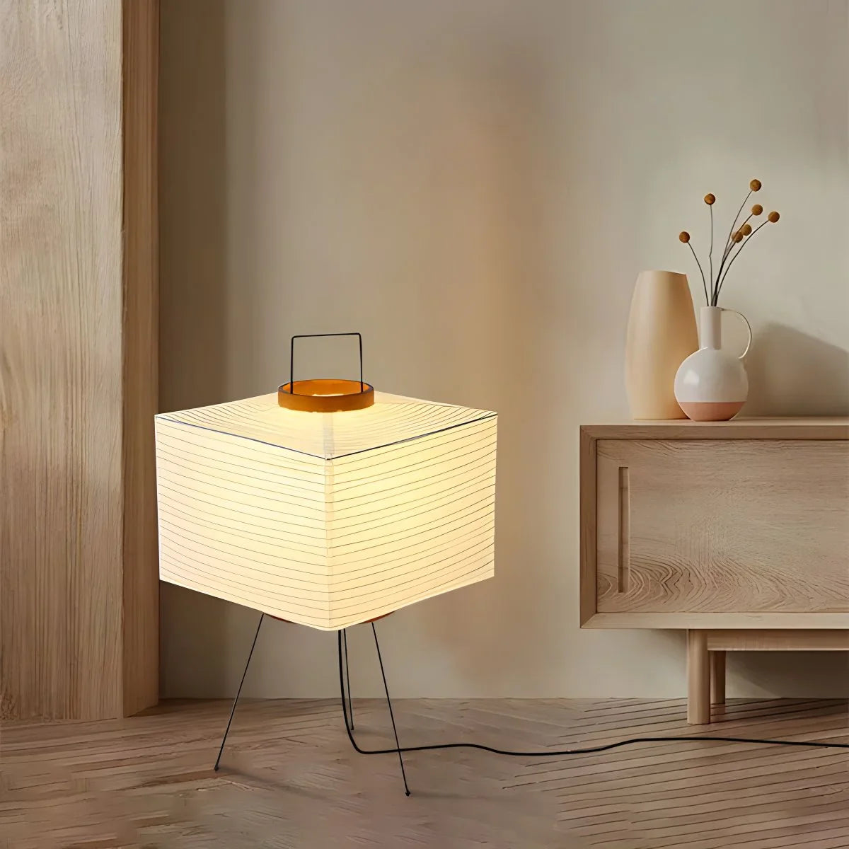 Feyran Rice Paper Art Floor & Table Lamp