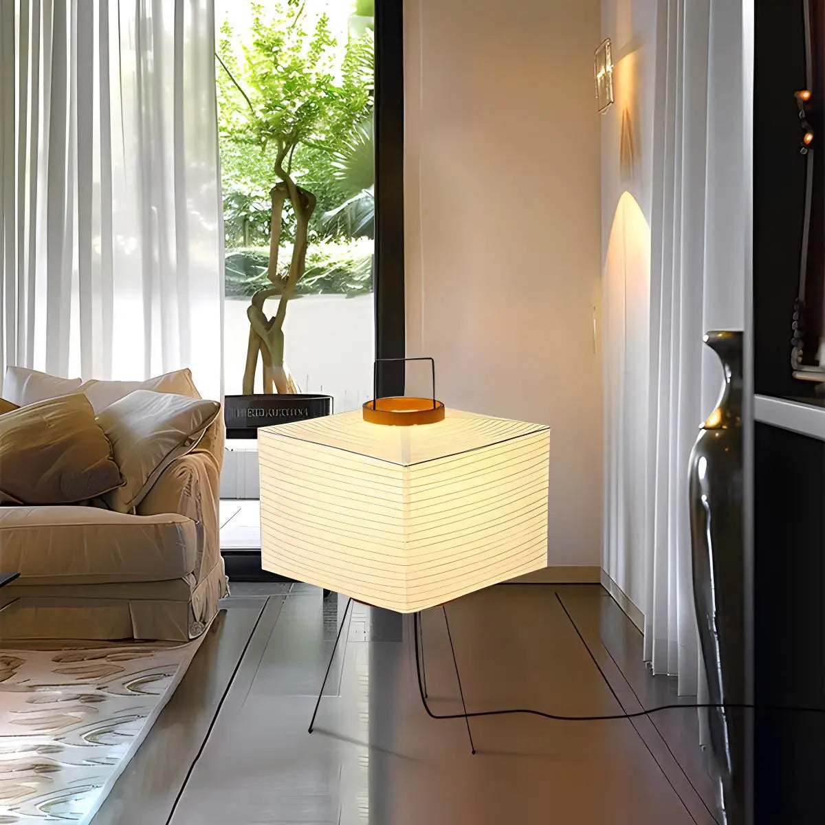 Feyran Rice Paper Art Floor & Table Lamp