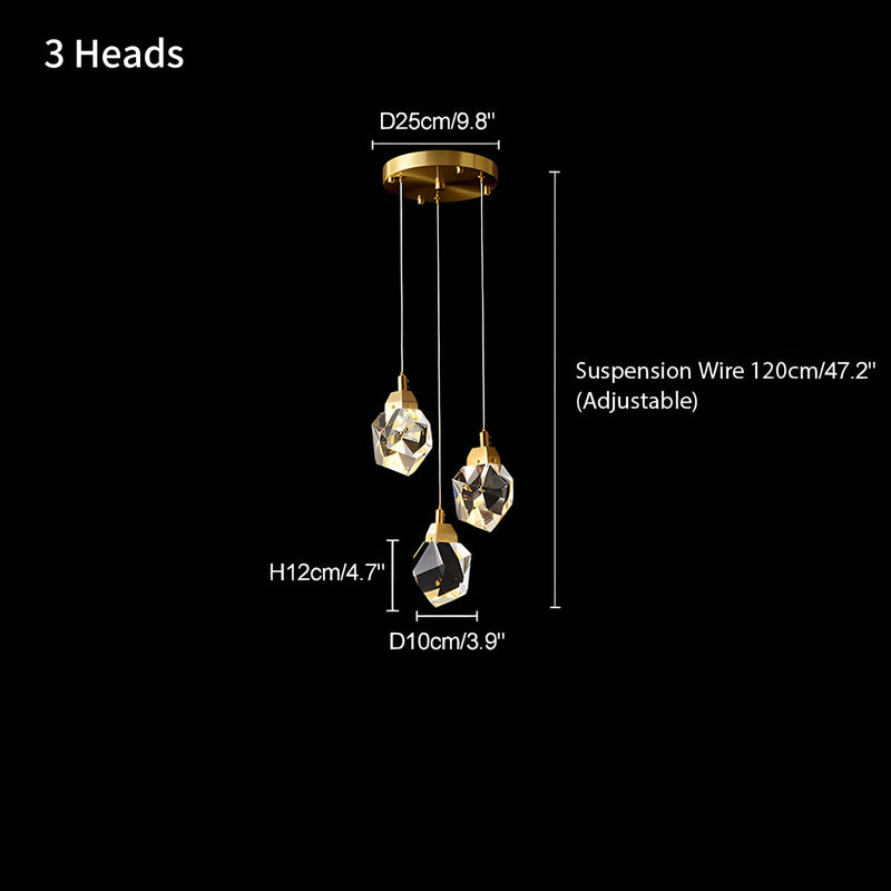 Feyran Rock Crystal Rain Chandelier for Living Room
