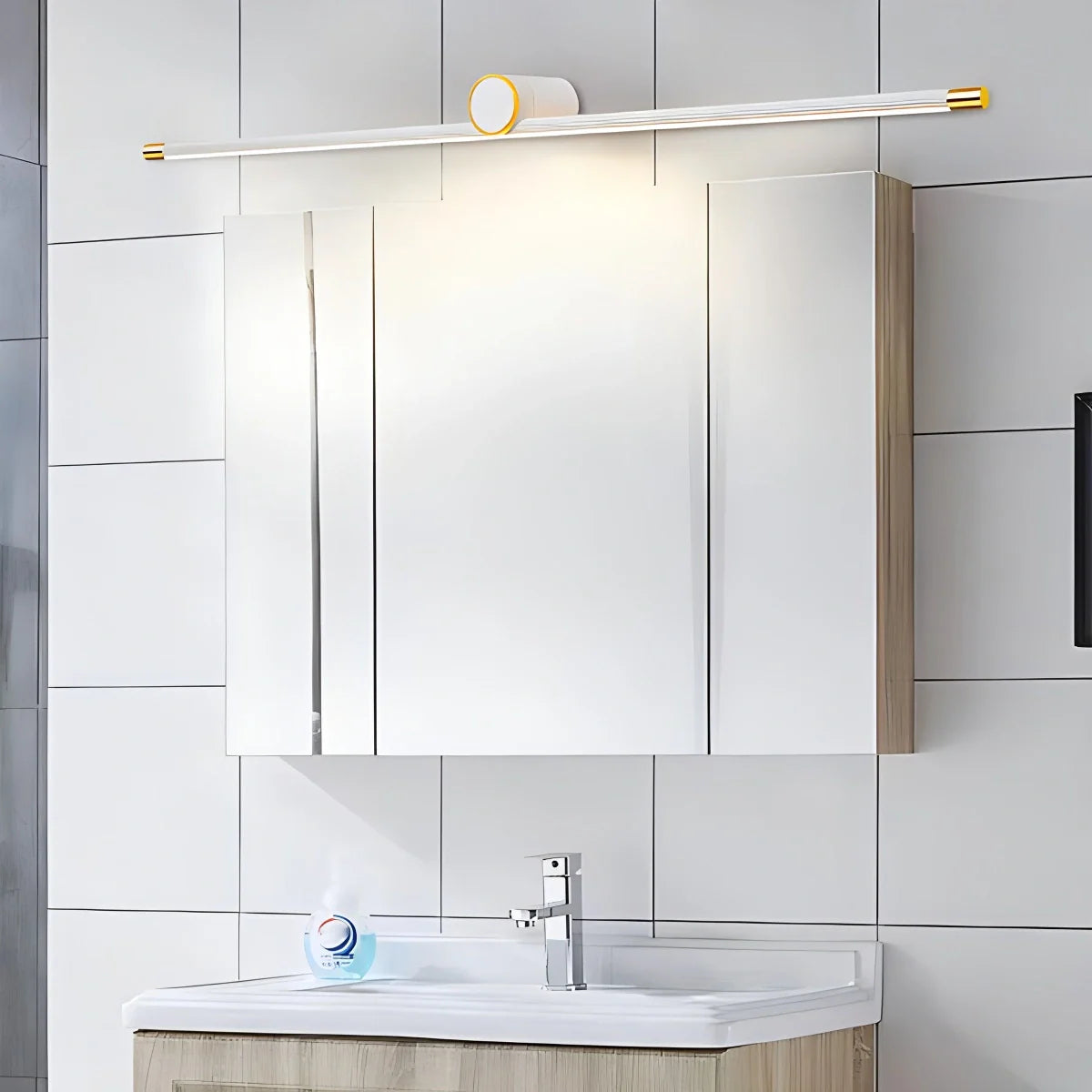 Feyran Roman Column Dresser Bathroom Mirror Wall Lamp