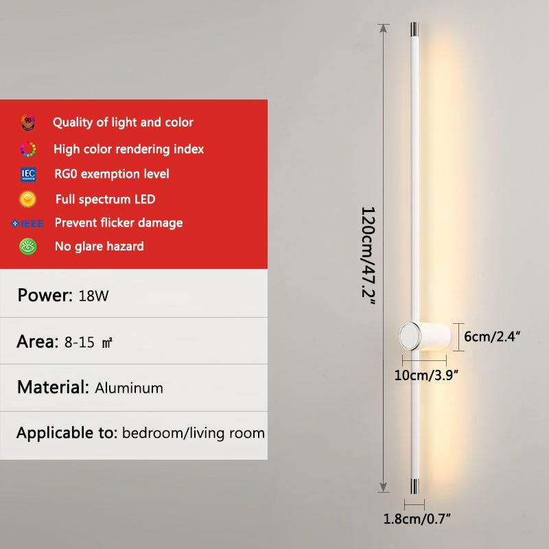 Feyran Long Roman Column Wall Lamp for Bedroom