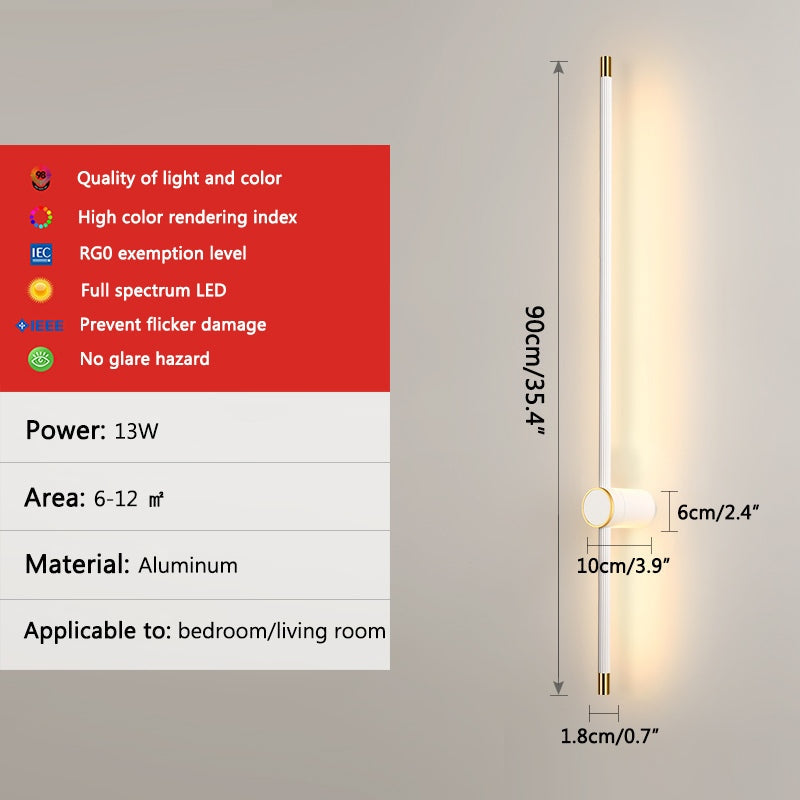 Feyran Long Roman Column Wall Lamp for Bedroom