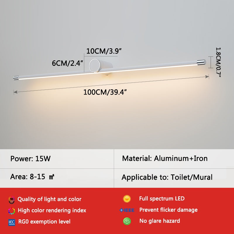 Feyran Roman Column Dresser Bathroom Mirror Wall Lamp