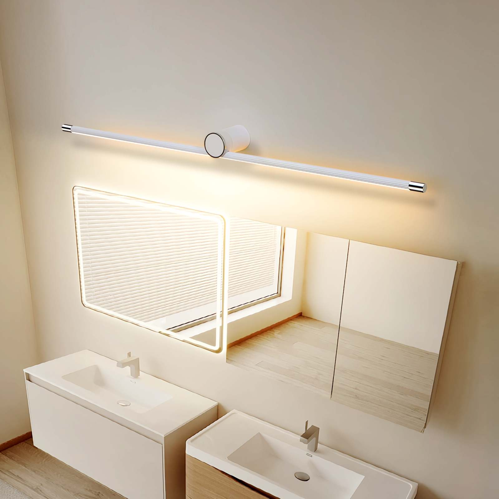 Feyran Roman Column Dresser Bathroom Mirror Wall Lamp
